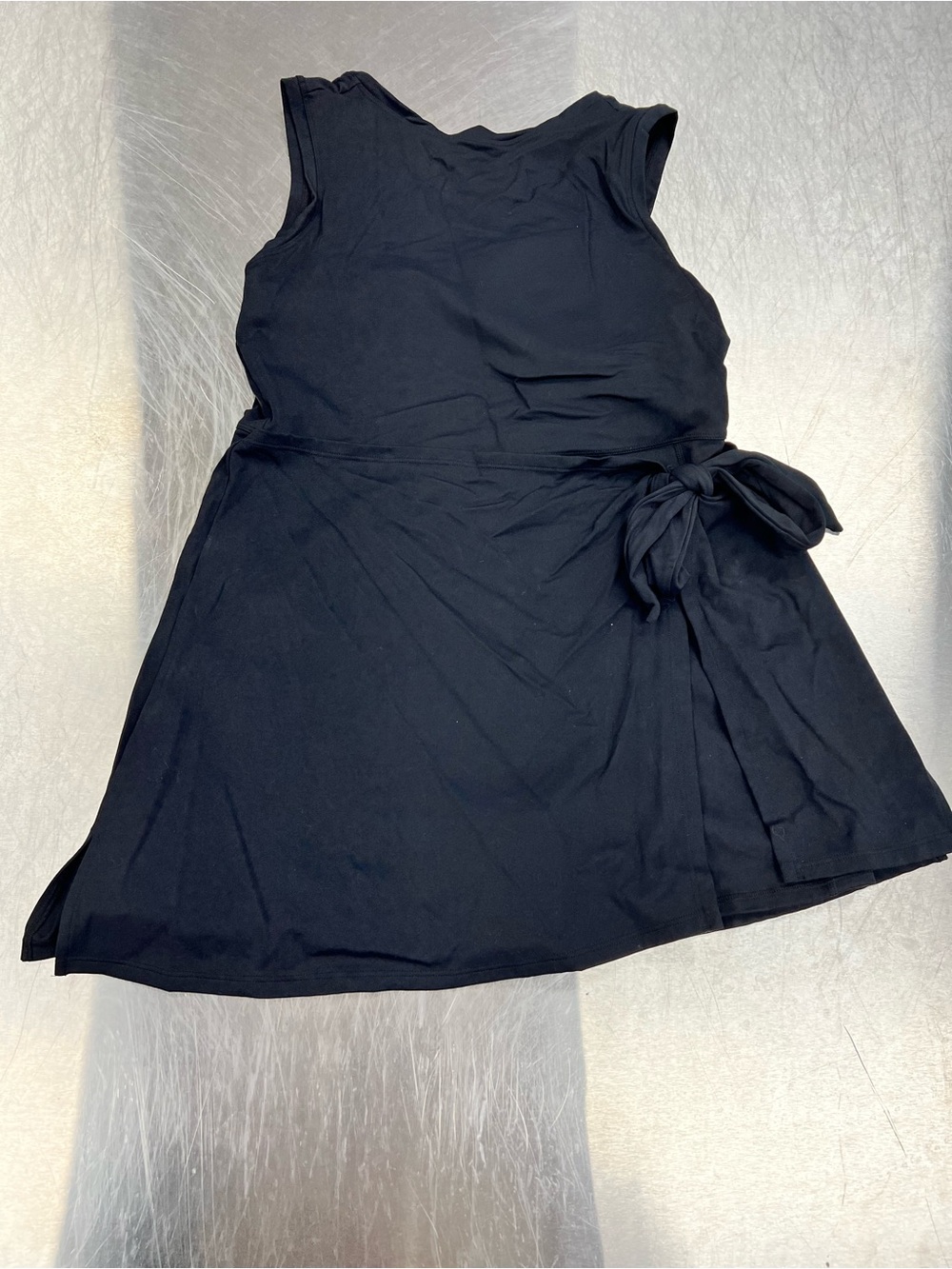 HALARA Black Sleeveless Side-Tie Shorts Mini Dress Women’s Medium